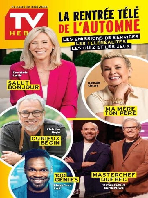 Détails du titre pour TV Hebdo par TVA Publications Inc. - Disponible